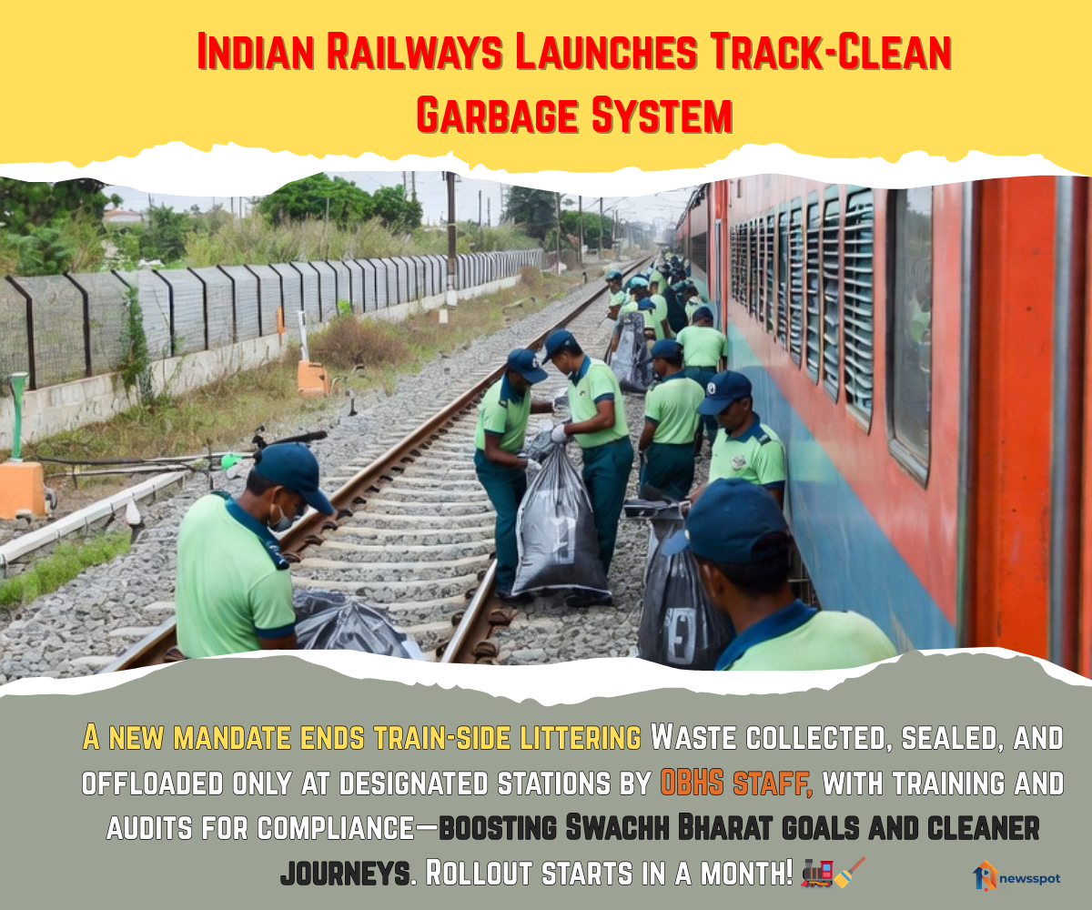 Indian Railways Launches Track-Clean Garbage System